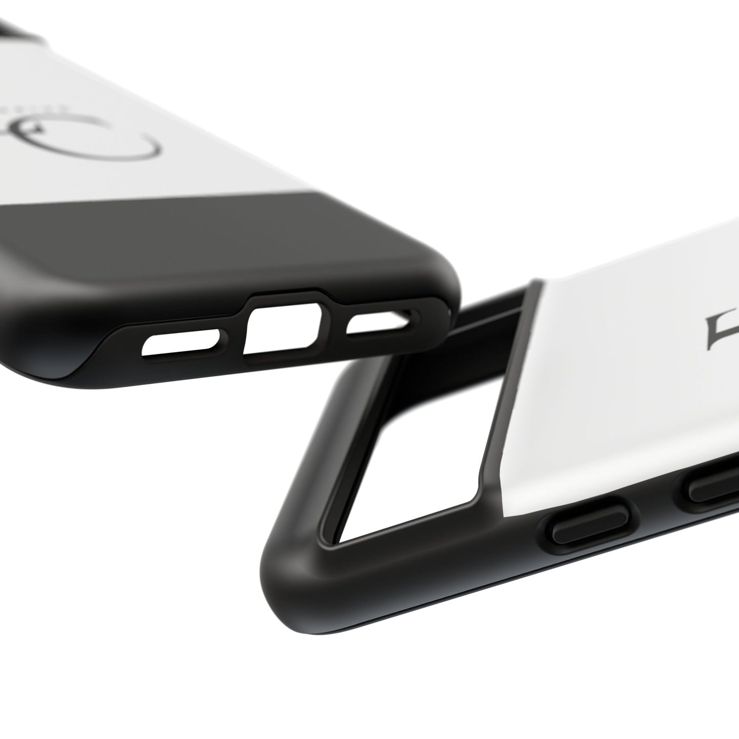 LC Exclusive Monogram Tough Phone Case — Black & White Slim Protective Cover