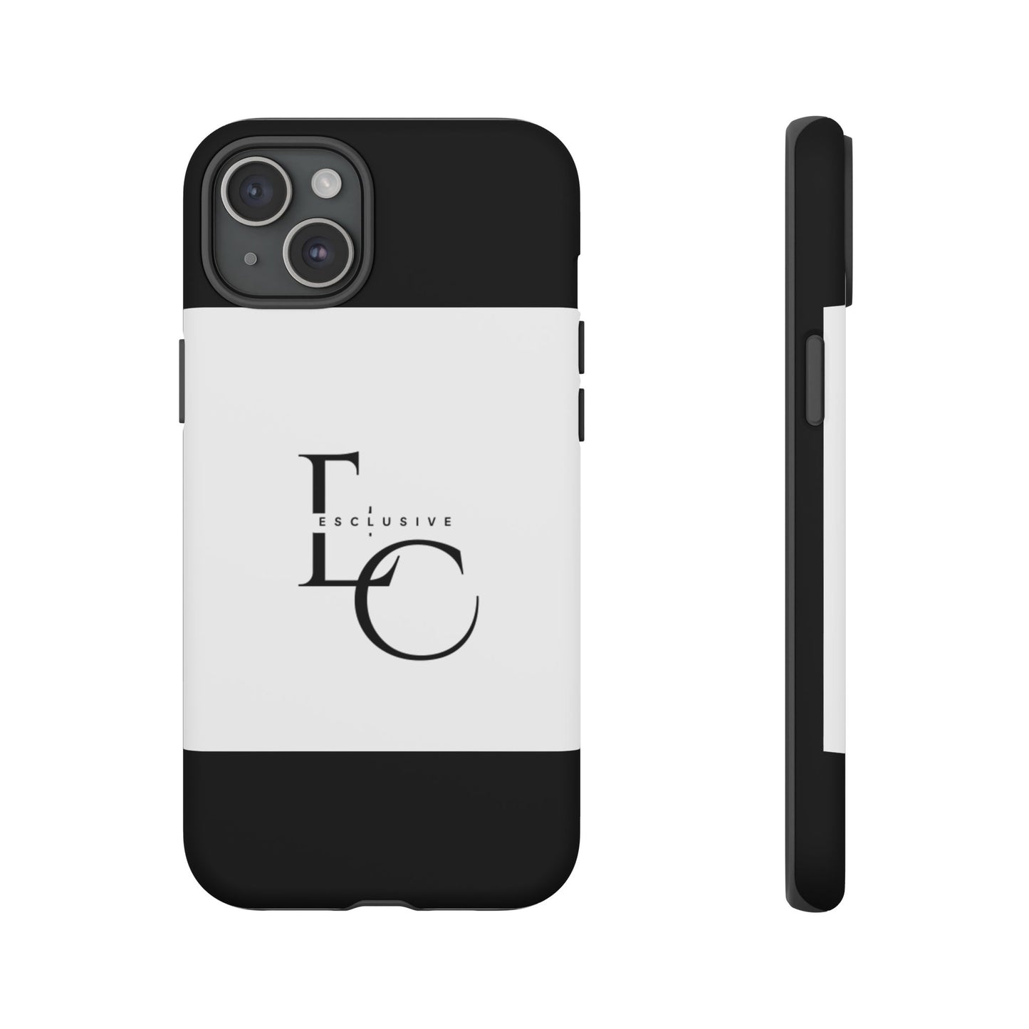LC Exclusive Monogram Tough Phone Case — Black & White Slim Protective Cover