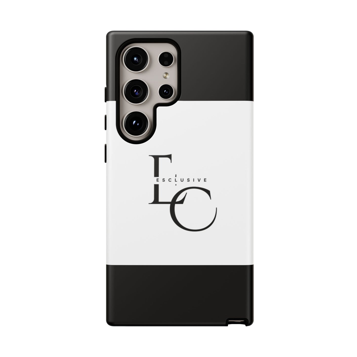 LC Exclusive Monogram Tough Phone Case — Black & White Slim Protective Cover