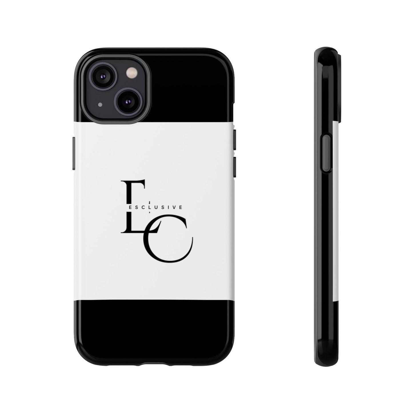 LC Exclusive Monogram Tough Phone Case — Black & White Slim Protective Cover