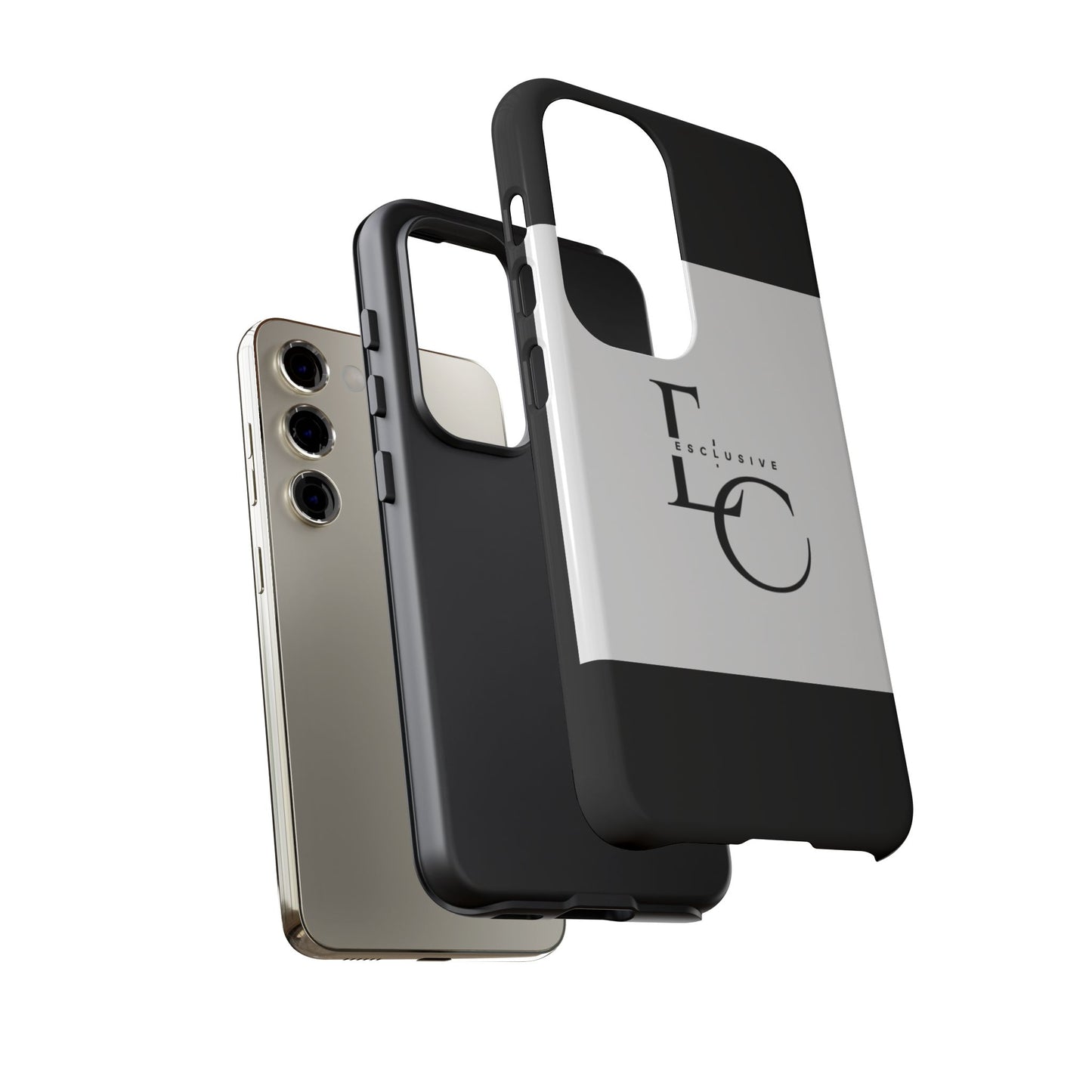 LC Exclusive Monogram Tough Phone Case — Black & White Slim Protective Cover