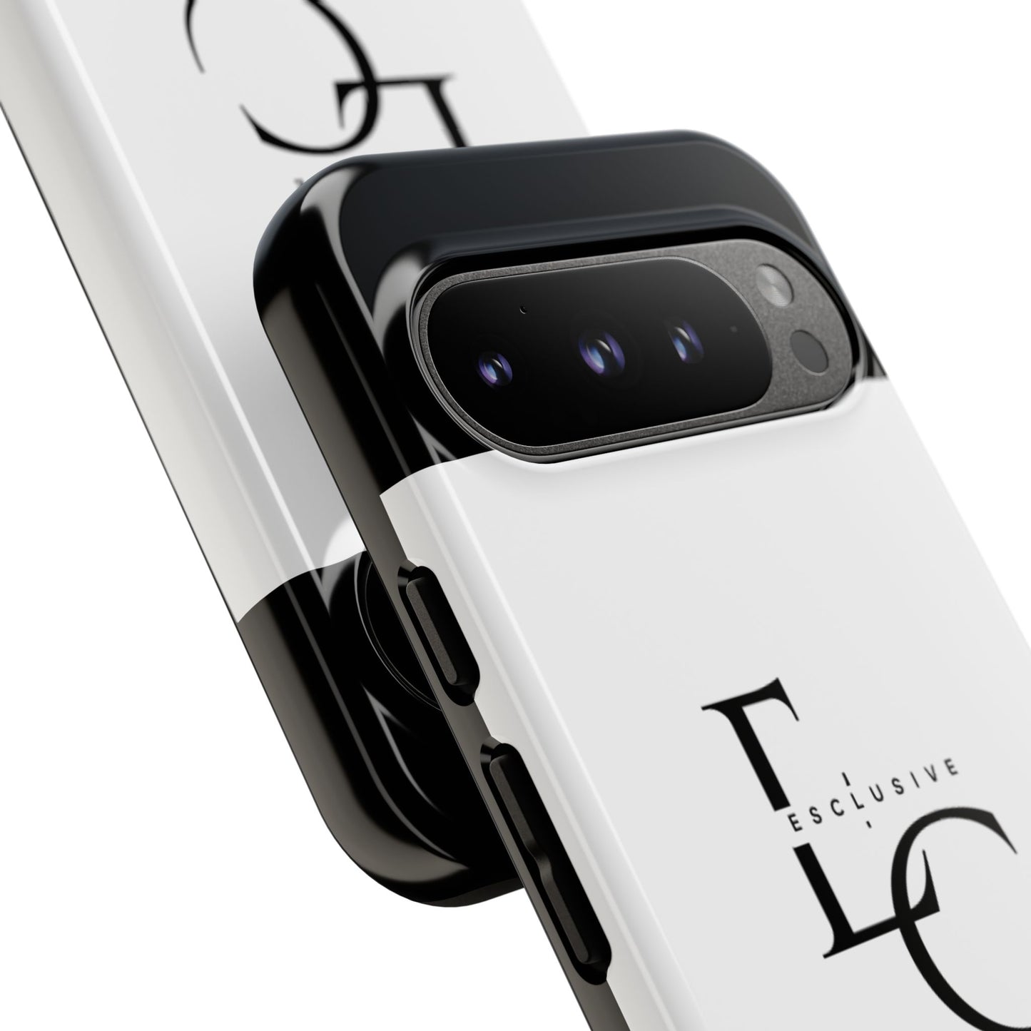 LC Exclusive Monogram Tough Phone Case — Black & White Slim Protective Cover