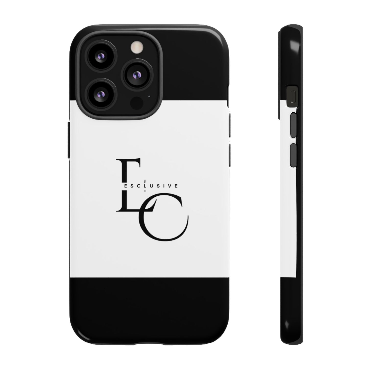 LC Exclusive Monogram Tough Phone Case — Black & White Slim Protective Cover
