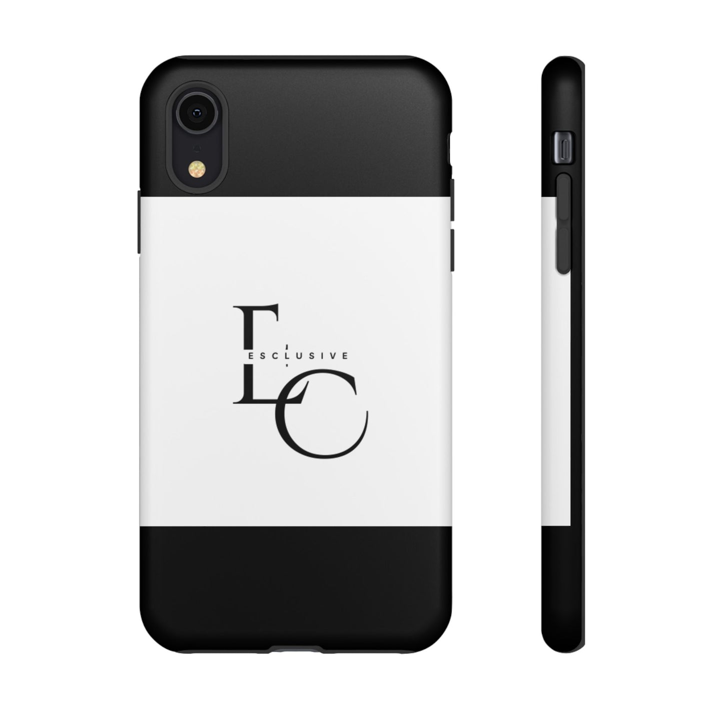 LC Exclusive Monogram Tough Phone Case — Black & White Slim Protective Cover