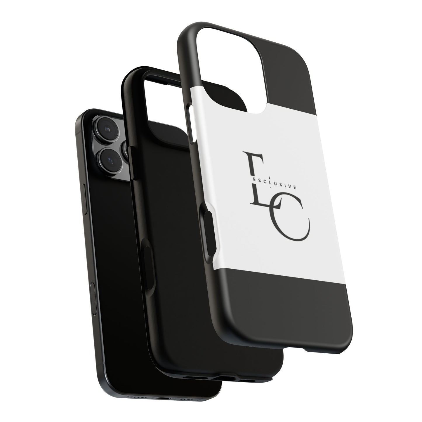 LC Exclusive Monogram Tough Phone Case — Black & White Slim Protective Cover