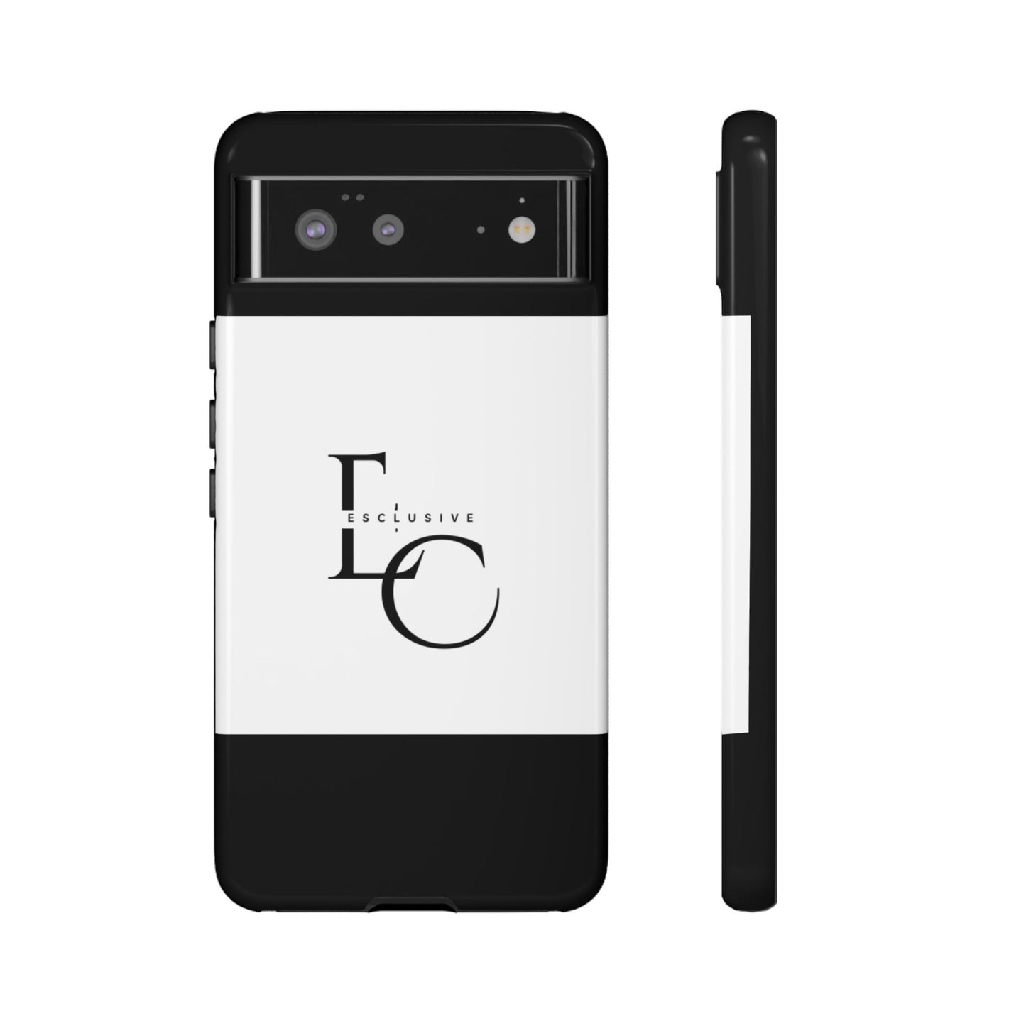LC Exclusive Monogram Tough Phone Case — Black & White Slim Protective Cover