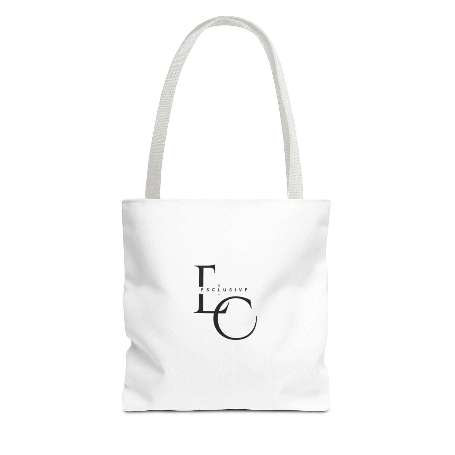 Minimalist Black Tote Bag with EO Monogram Logo — Stylish Everyday Canvas Tote