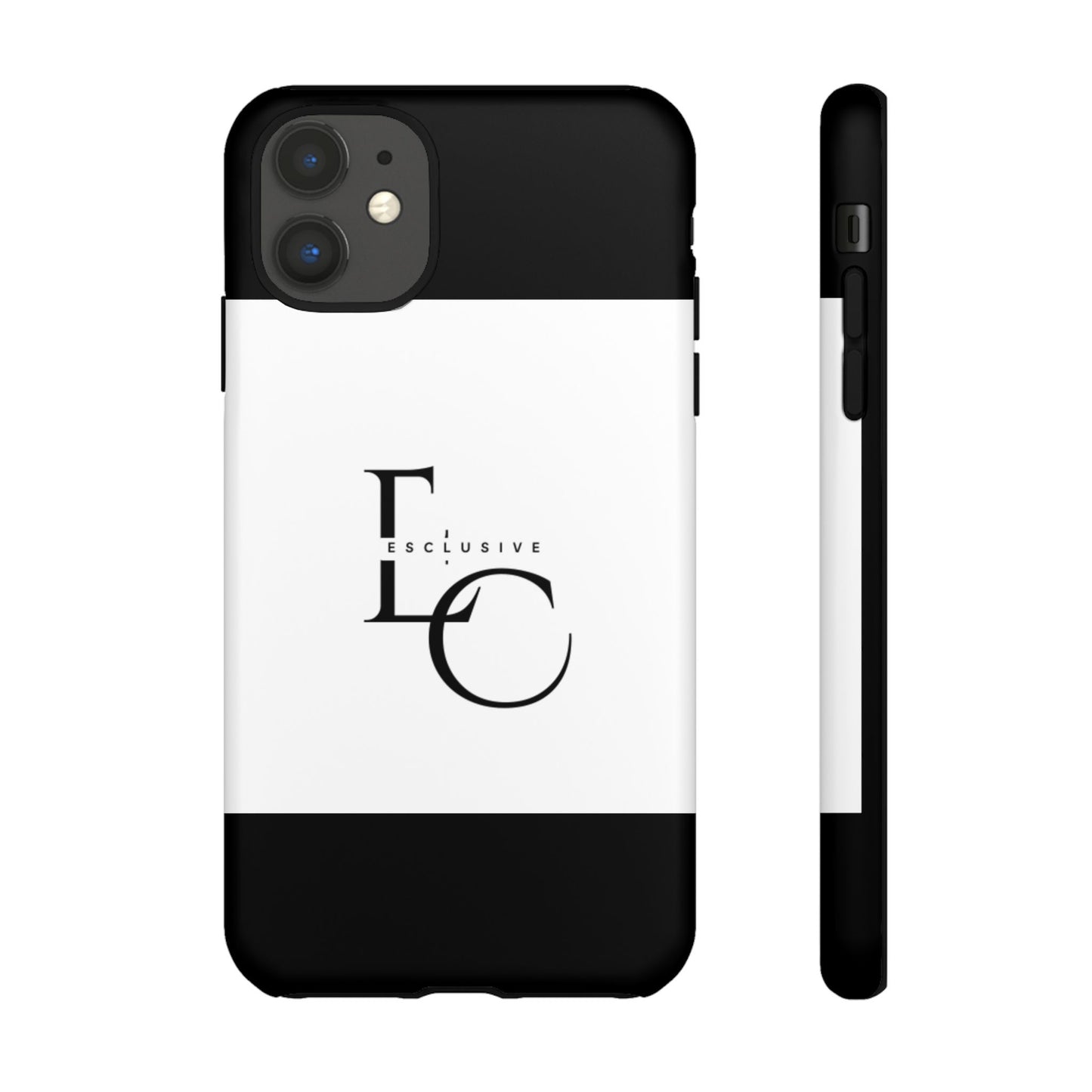 LC Exclusive Monogram Tough Phone Case — Black & White Slim Protective Cover