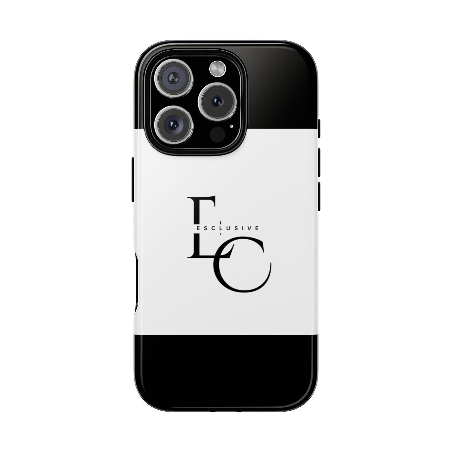 LC Exclusive Monogram Tough Phone Case — Black & White Slim Protective Cover