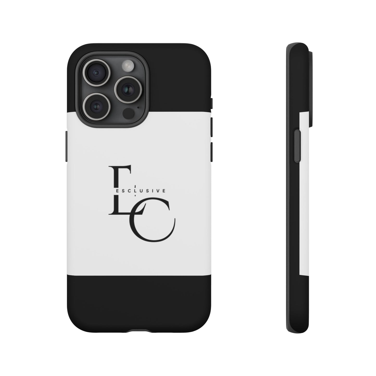 LC Exclusive Monogram Tough Phone Case — Black & White Slim Protective Cover