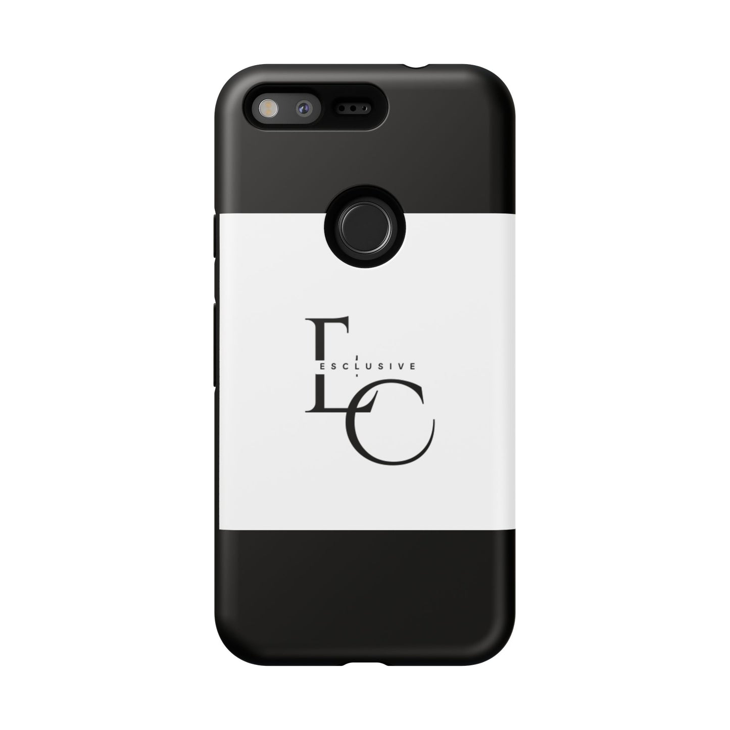 LC Exclusive Monogram Tough Phone Case — Black & White Slim Protective Cover