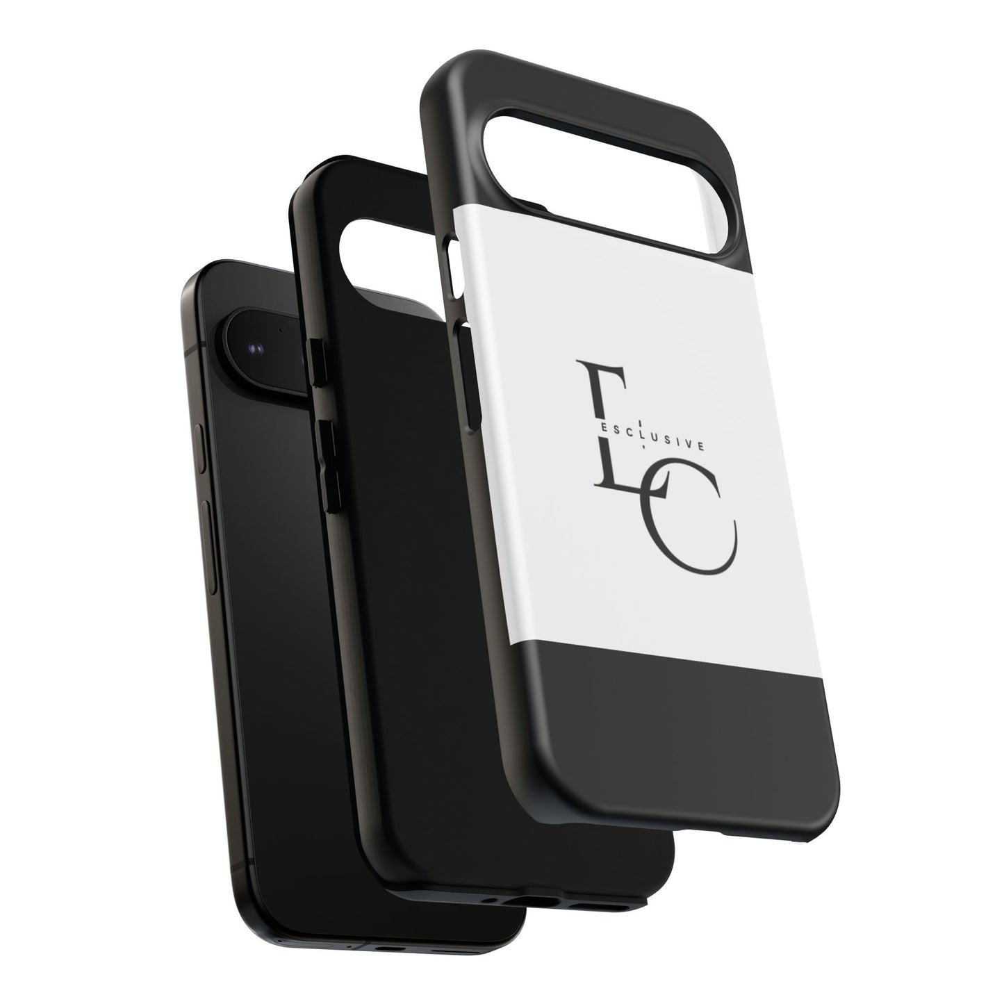 LC Exclusive Monogram Tough Phone Case — Black & White Slim Protective Cover
