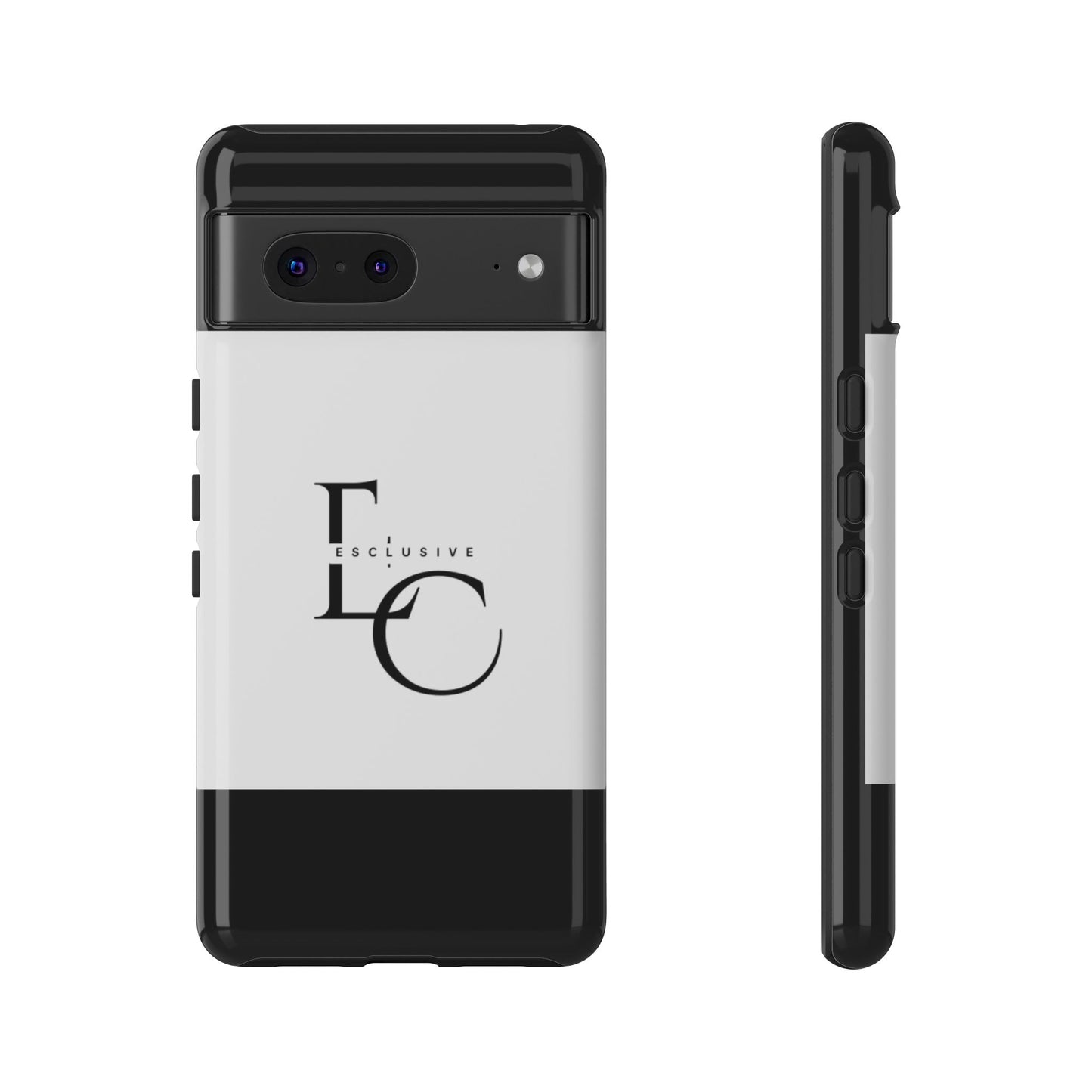 LC Exclusive Monogram Tough Phone Case — Black & White Slim Protective Cover