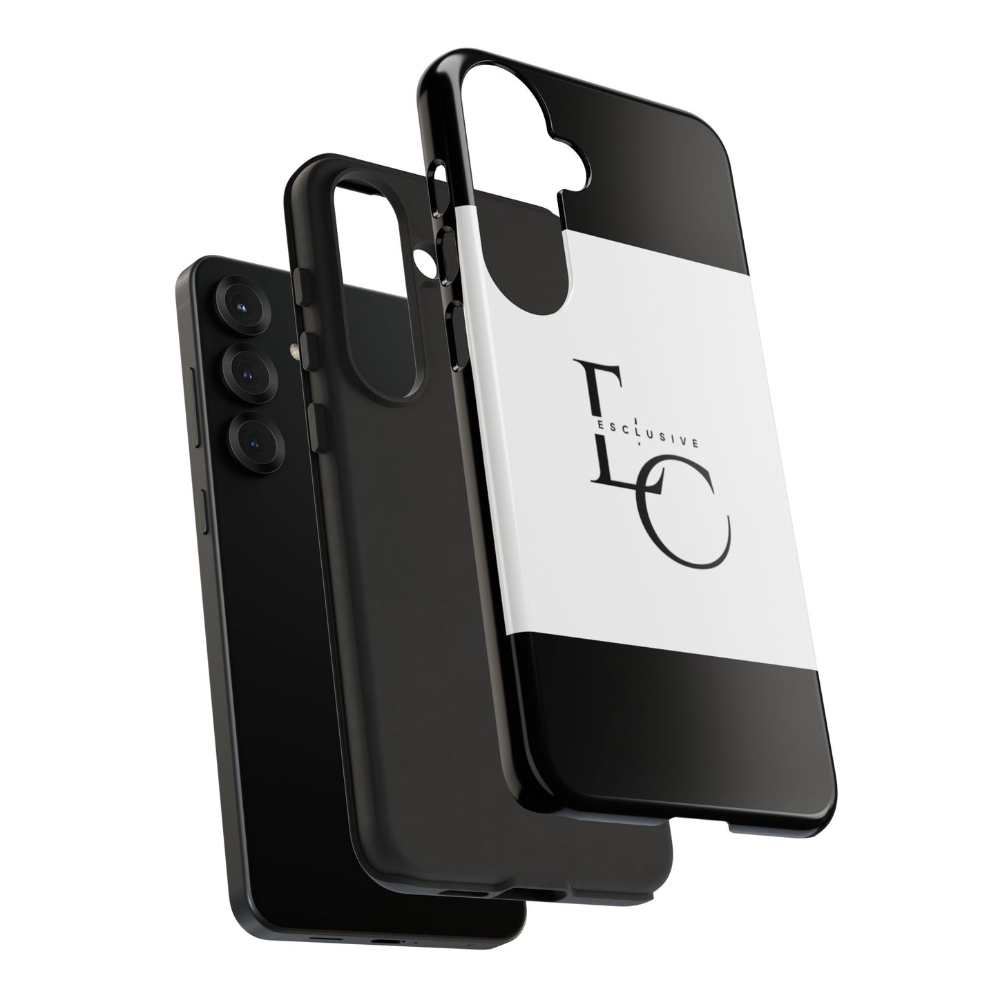 LC Exclusive Monogram Tough Phone Case — Black & White Slim Protective Cover